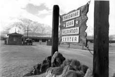 Entrance to the Manzanar incarceration center, California, 1943 (Courtesy Library of Congress)